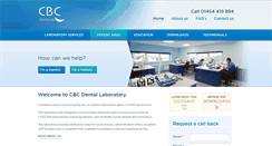 Desktop Screenshot of cbcdentallab.co.uk